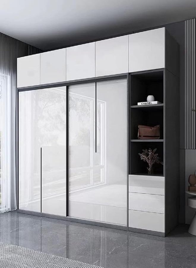 SUNBIRD Glossy Self-Adhesive Vinyl Wrap Furniture Stickers Peel and Stick Solid Sticker Contact Paper Waterproof Gloss Wall Paper (White, 50cm x 4 Ft) - Image 5